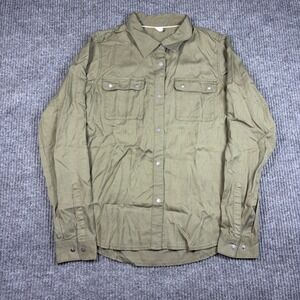 Mountain Khakis Women's M Green Long Sleeve Snap Front Utility Shirt Jacket